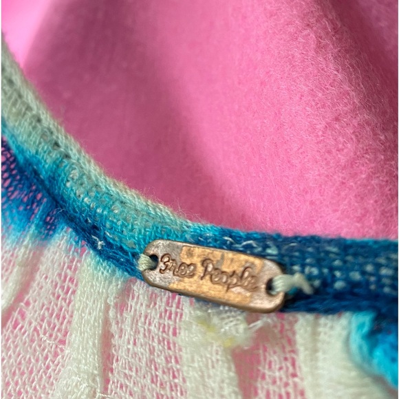 Summer FREE PEOPLE Tie Die Gauze Maxi Dress Beach Pool Cover Up Vacation Dream💖 - Picture 3 of 8